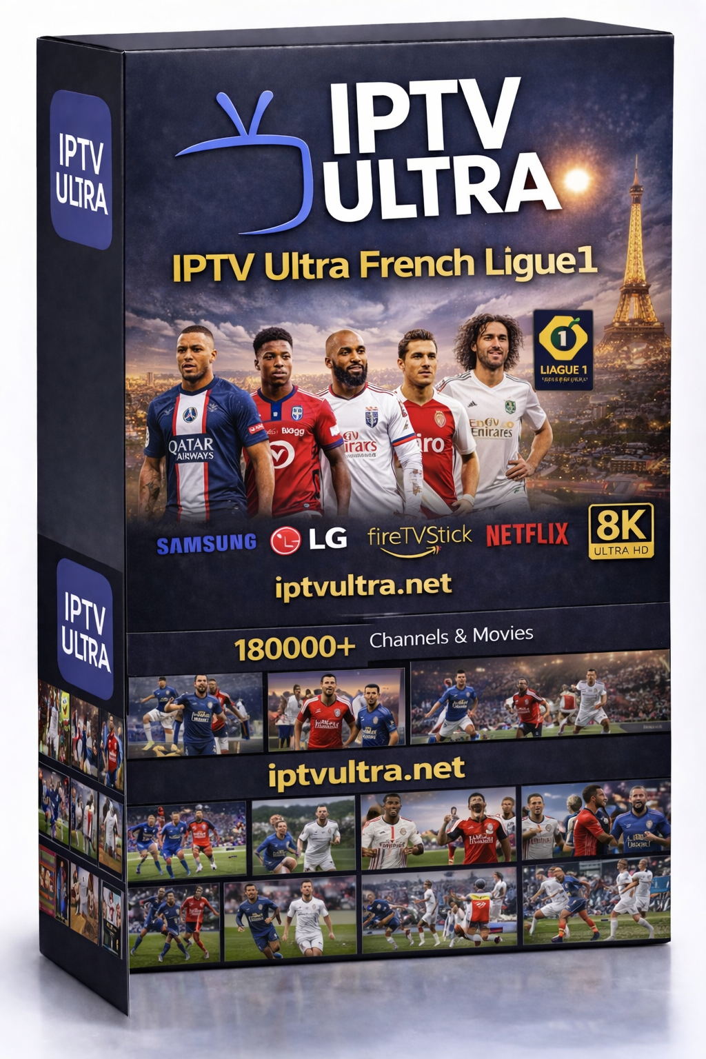 Buy IPTV Ultra French | PSG Mbappé TF1 Canal+ Ligue1 Top 14 28K 4K Ultras