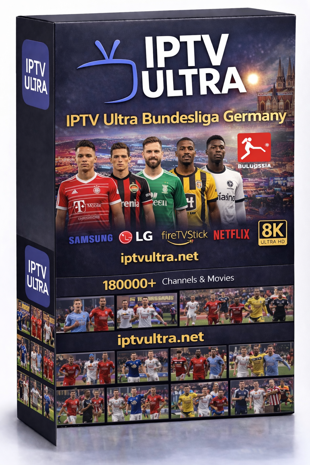 Buy IPTV Ultra German | Bayern Kane Dortmund Sky DAZN Bundesliga 30K 4K Yellow Wall