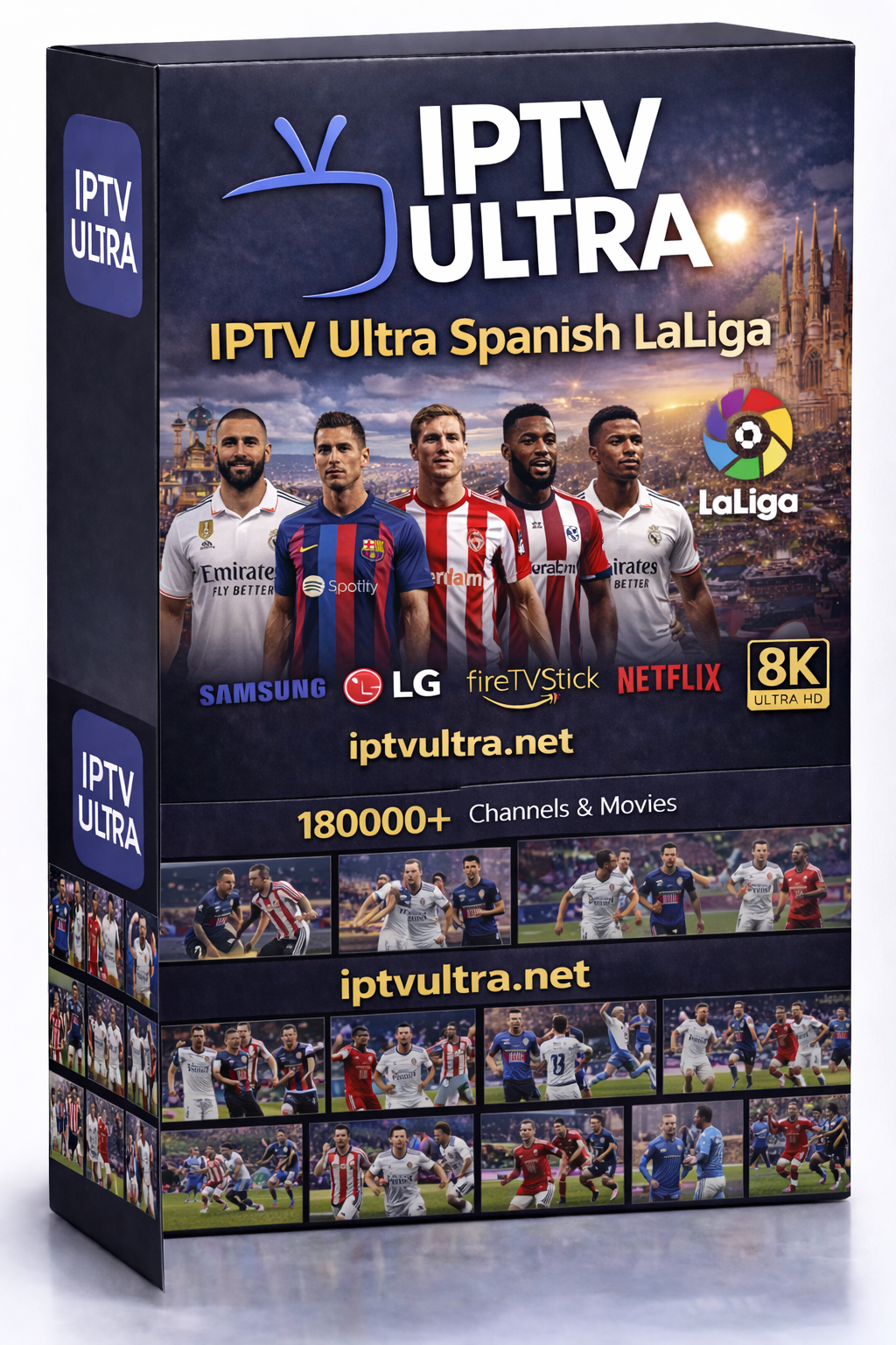 Buy IPTV Ultra Spanish | Real Madrid Barça Clásico DAZN Movistar 29K 4K Bernabéu