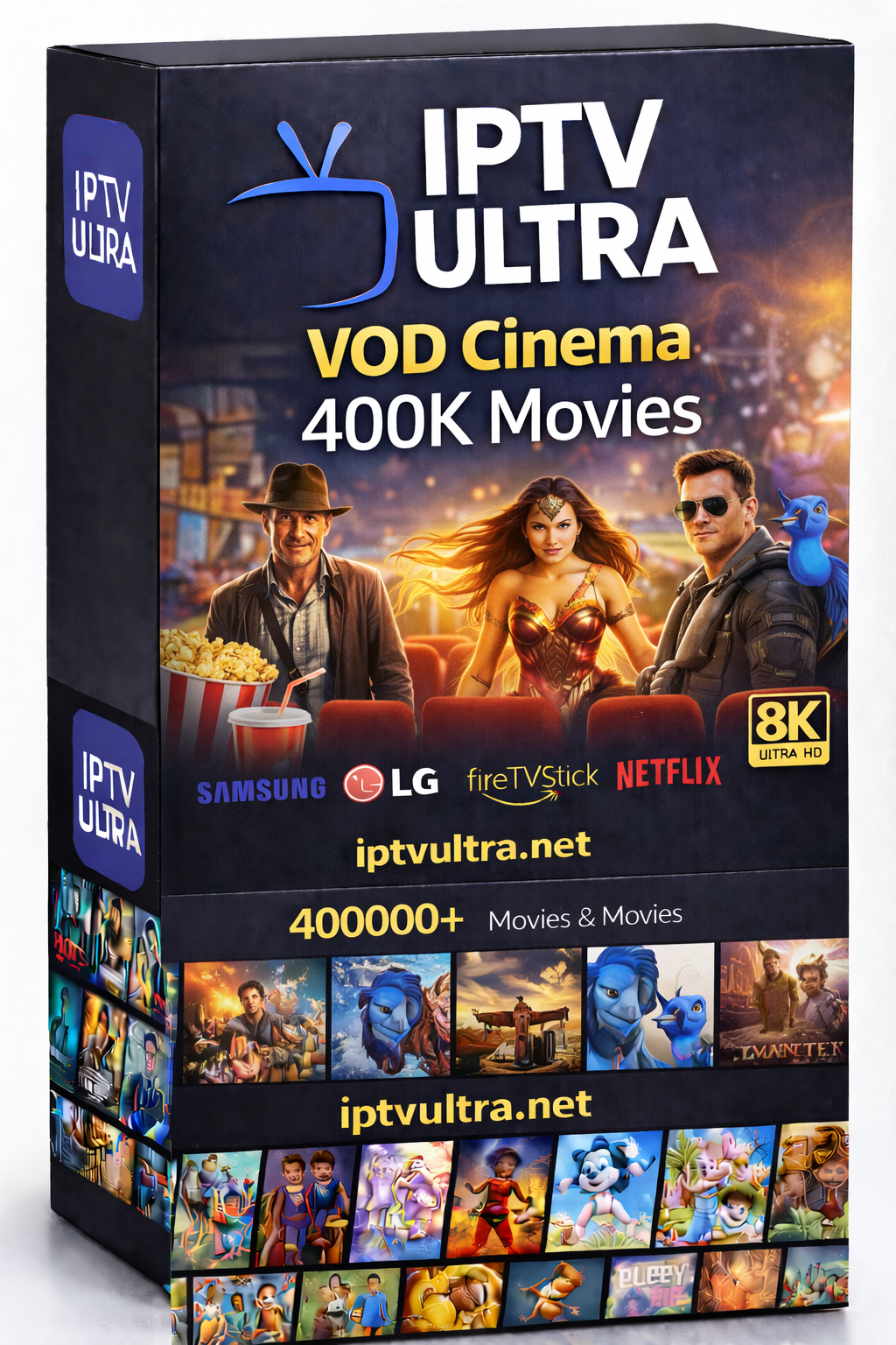 Buy IPTV Ultra VOD | 400K Movies Netflix HBO Marvel 8K Dolby Atmos Offline Downloads