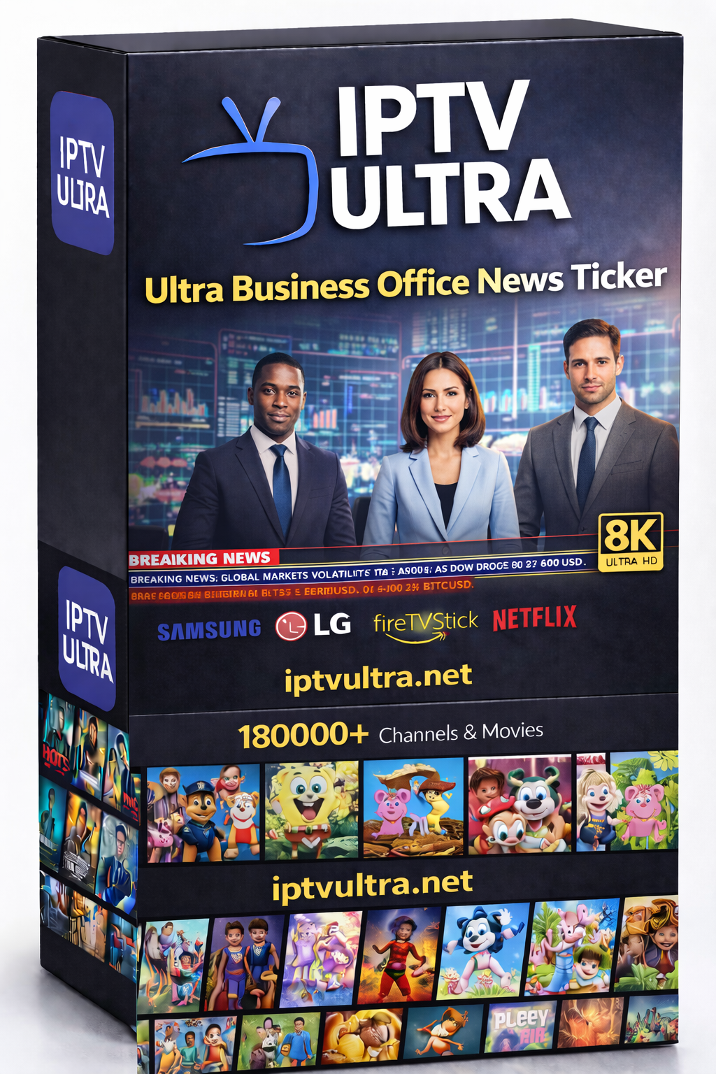 Buy Ultra IPTV Business Office | Bloomberg CNBC Fox News DAX Live Ticker Reception 25K 4K Multi-View