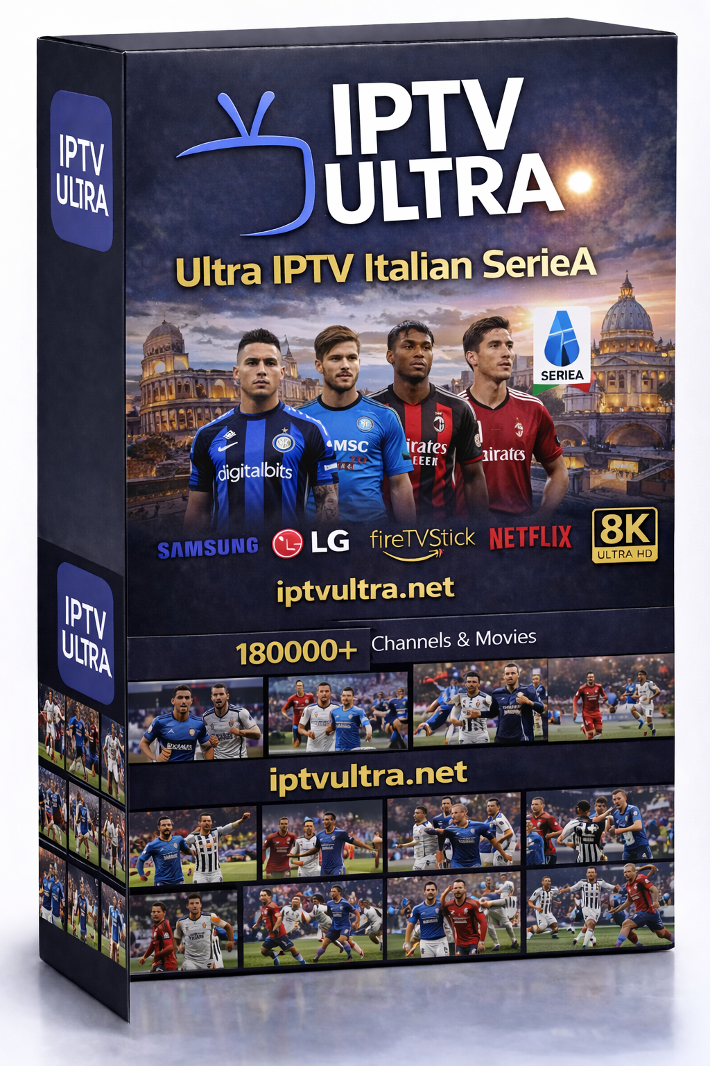 Buy Ultra IPTV Italian | Juventus Inter Milan RAI DAZN SerieA 27K 4K Scudetto
