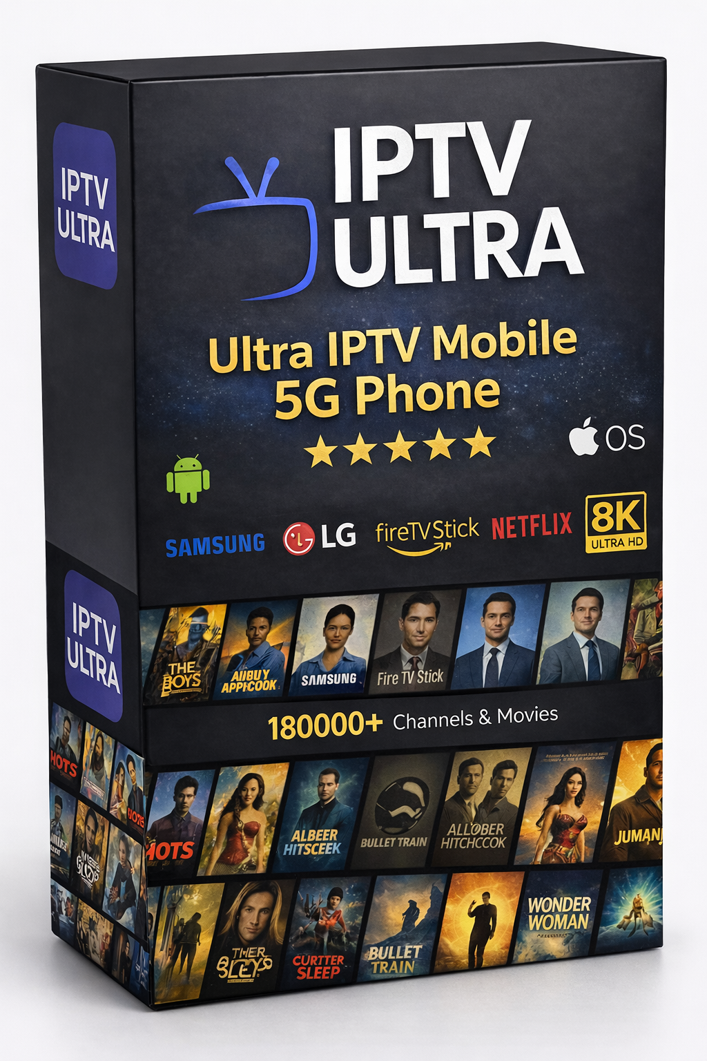 Buy Ultra IPTV Mobile | 5G Low Data Phone Tablet Optimized 20K 4K Offline DVR Clips