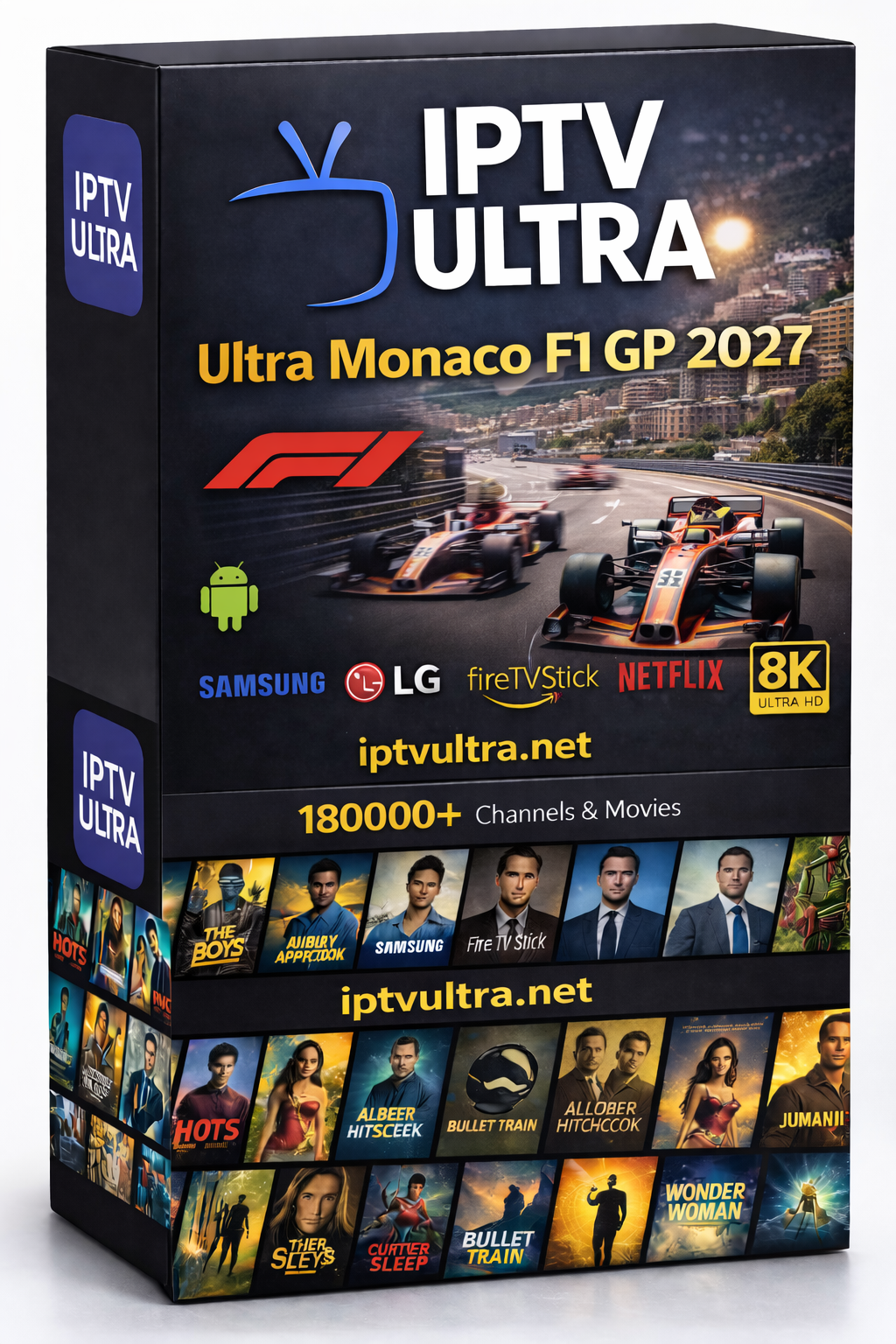 Buy Ultra IPTV Monaco F1 GP 2027 | Verstappen Leclerc Ferrari Red Bull Casino Square 33K 4K Onboard